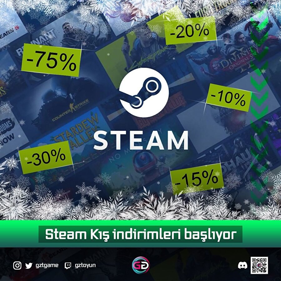 Steam Kış İndirimleri Devam Ediyor
