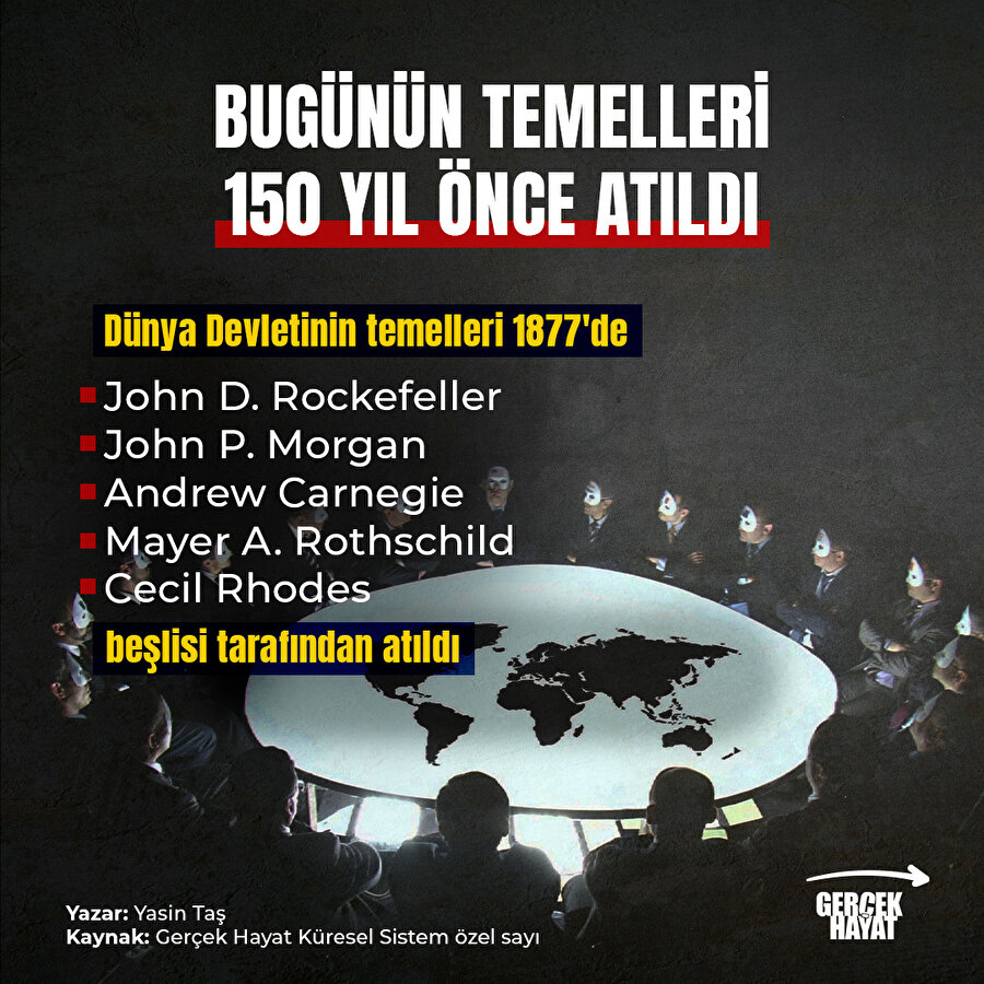 Bu düzeni 150 yıl önce planladılar