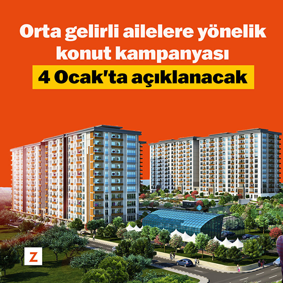 Orta gelirlilere yönelik konut kampanyası 4 Ocak'ta açıklanacak