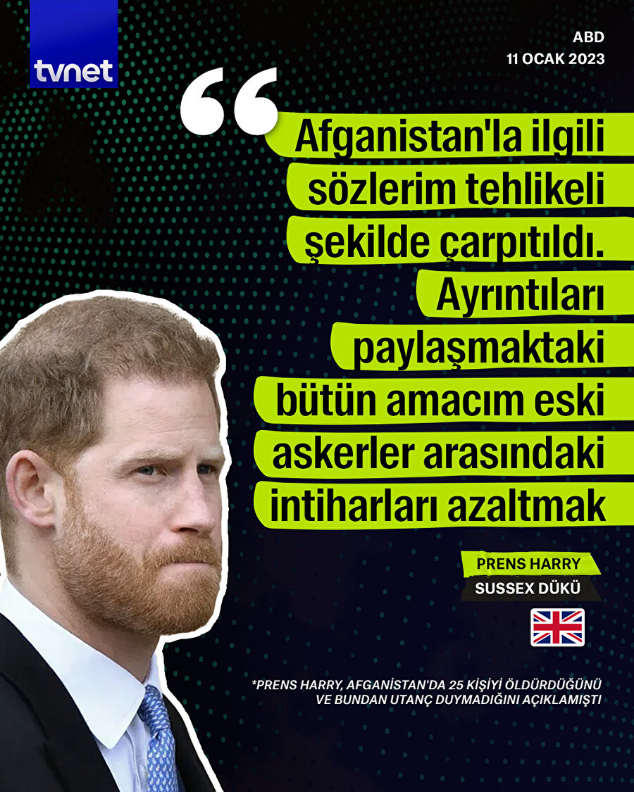 Prens Harry: Afganistan'la ilgili sözlerim çarpıtıldı