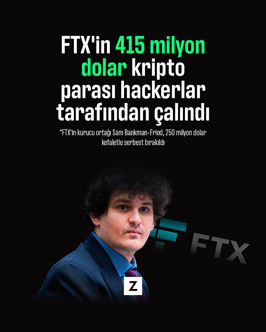 FTX'in 415 milyon dolar kripto parası hackerlar tarafından çalındı