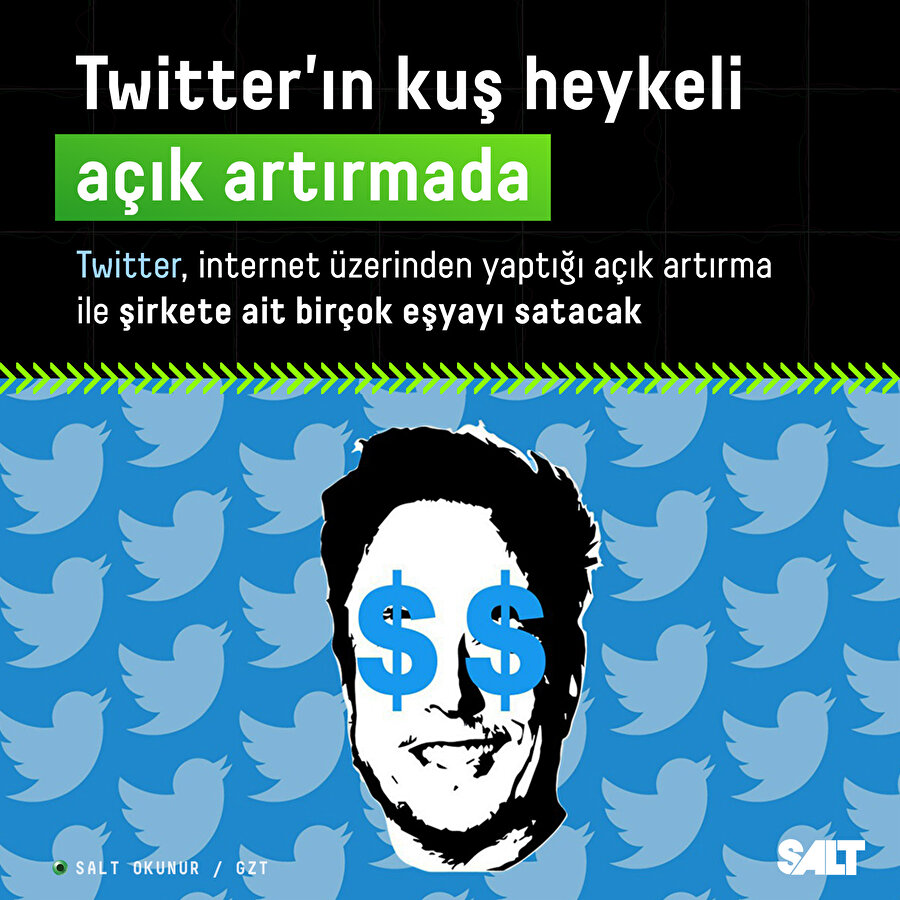 Twitter'ın kuş heykeli açık artırmada