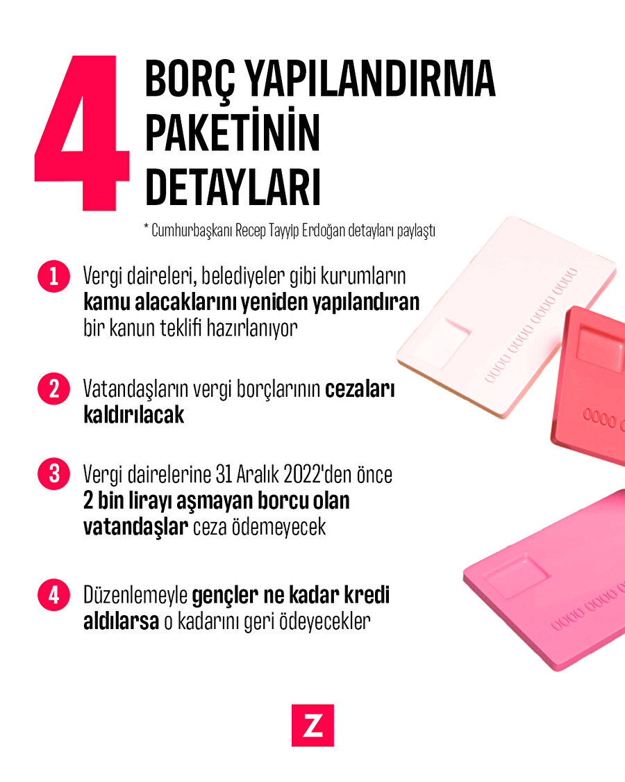 Borç yapılandırma paketinin detayları