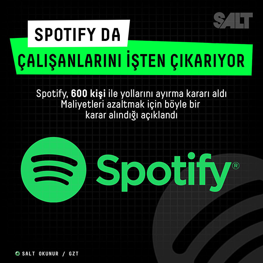 Spotify çalışanlarını işten çıkarıyor