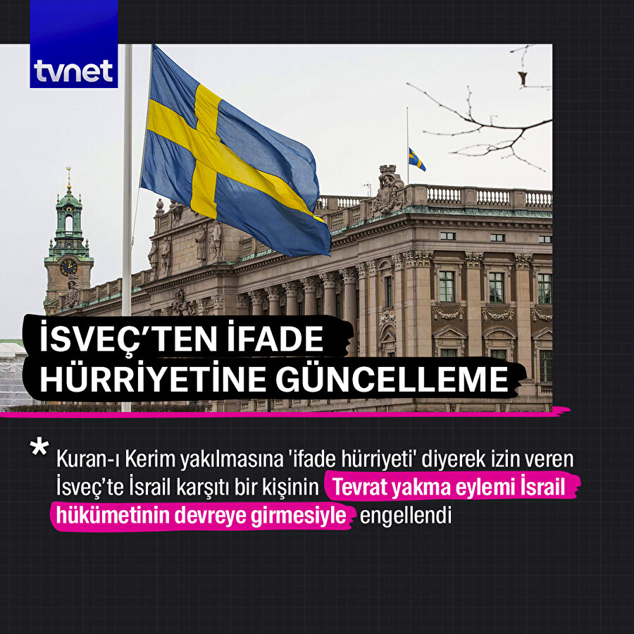 İsveç'te Tevrat yakma eylemi engellendi