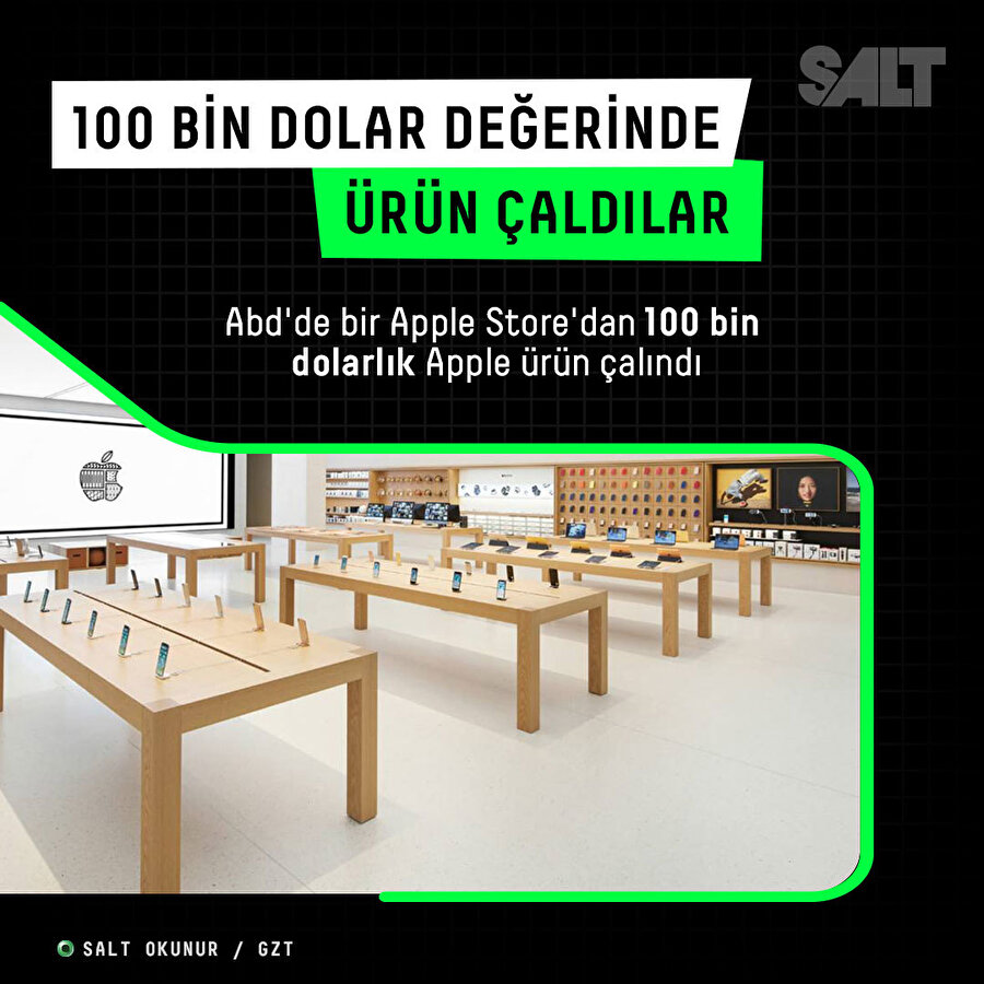 100 bin dolar değerinde Apple ürünü çalındı