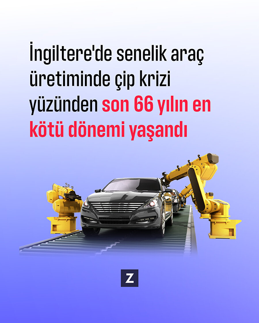 İngiltere'de senelik araç üretiminde son 66 yılın en kötü dönemi yaşandı