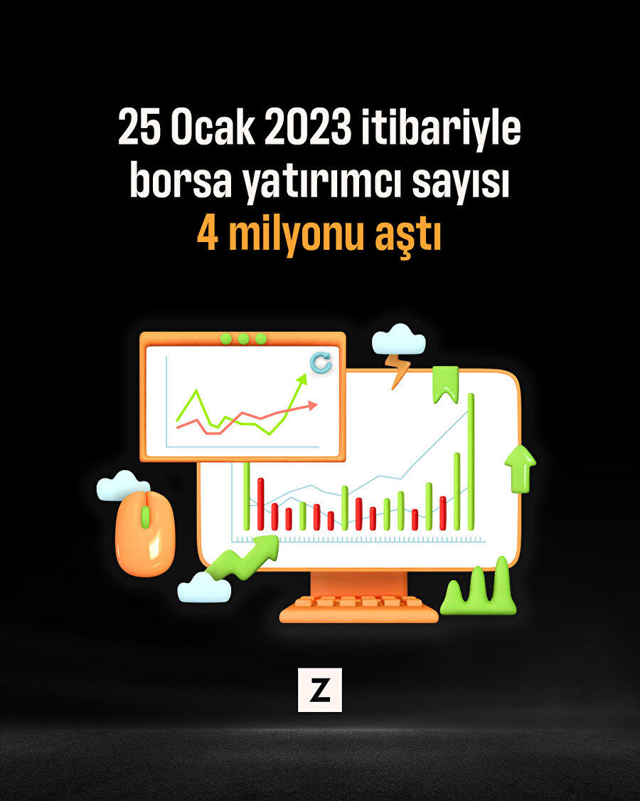 25 Ocak 2023 itibariyle borsa yatırımcı sayısı 4 milyonu aştı