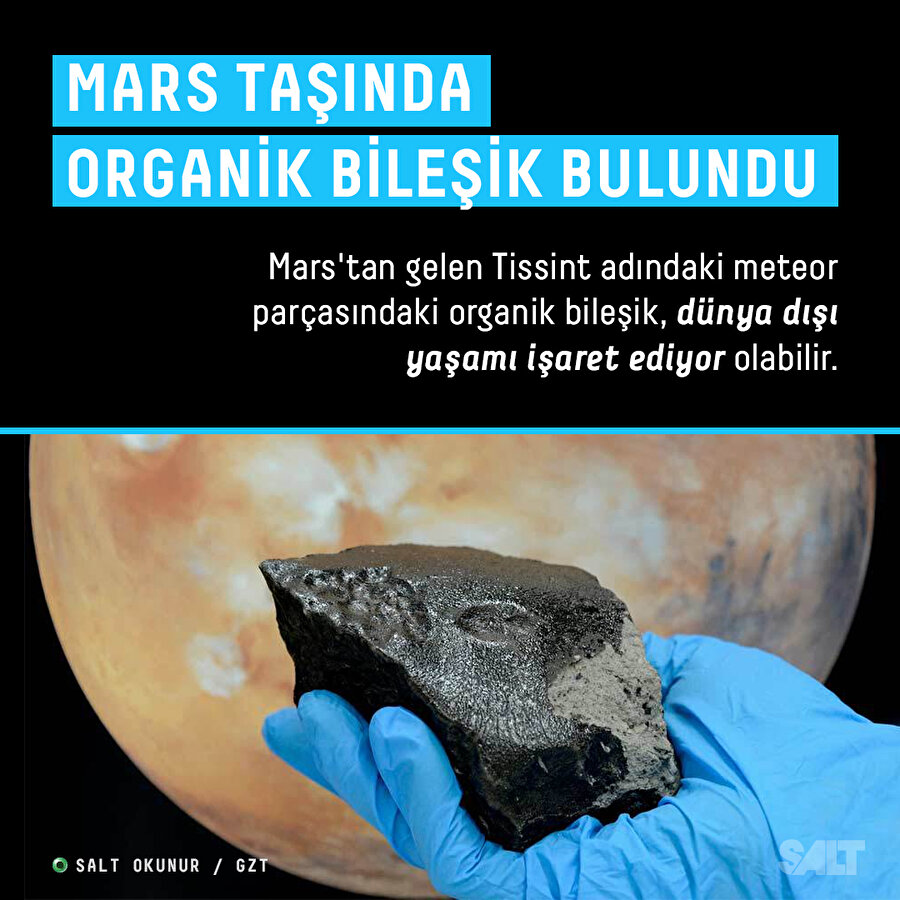 Mars taşında organik bileşik bulundu: Dünya dışı yaşama ait bir iz mi?