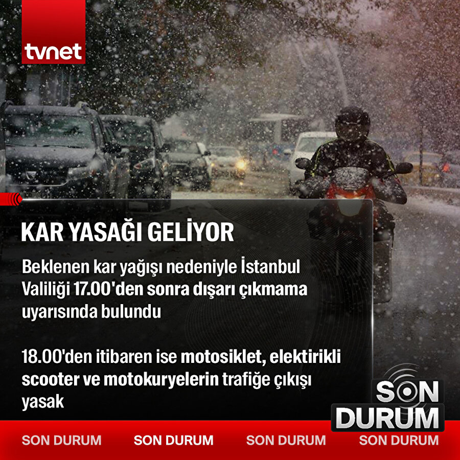 İstanbul'a kar uyarısı