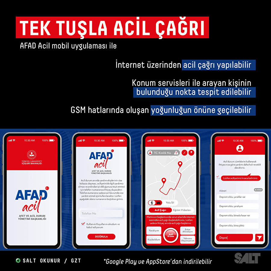Tek tuşla acil çağrı