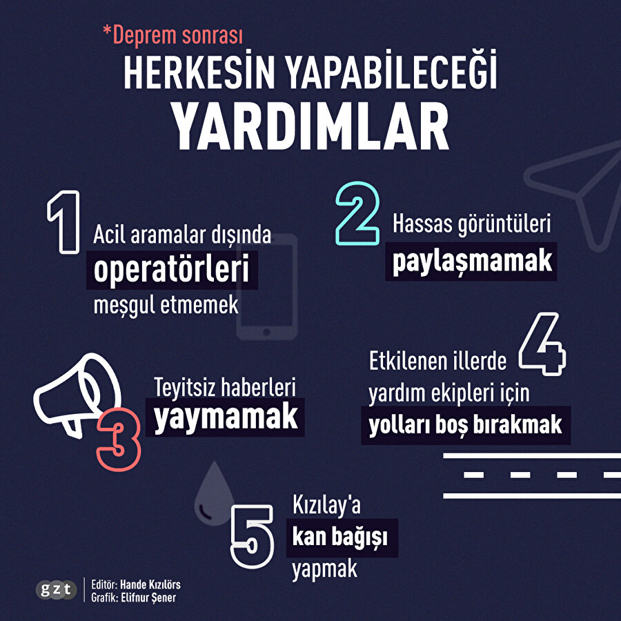 Deprem sonrası herkesin yapabileceği yardımlar