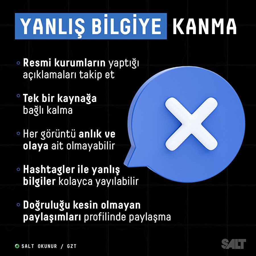 Depremde yanlış bilgiye kanma 
