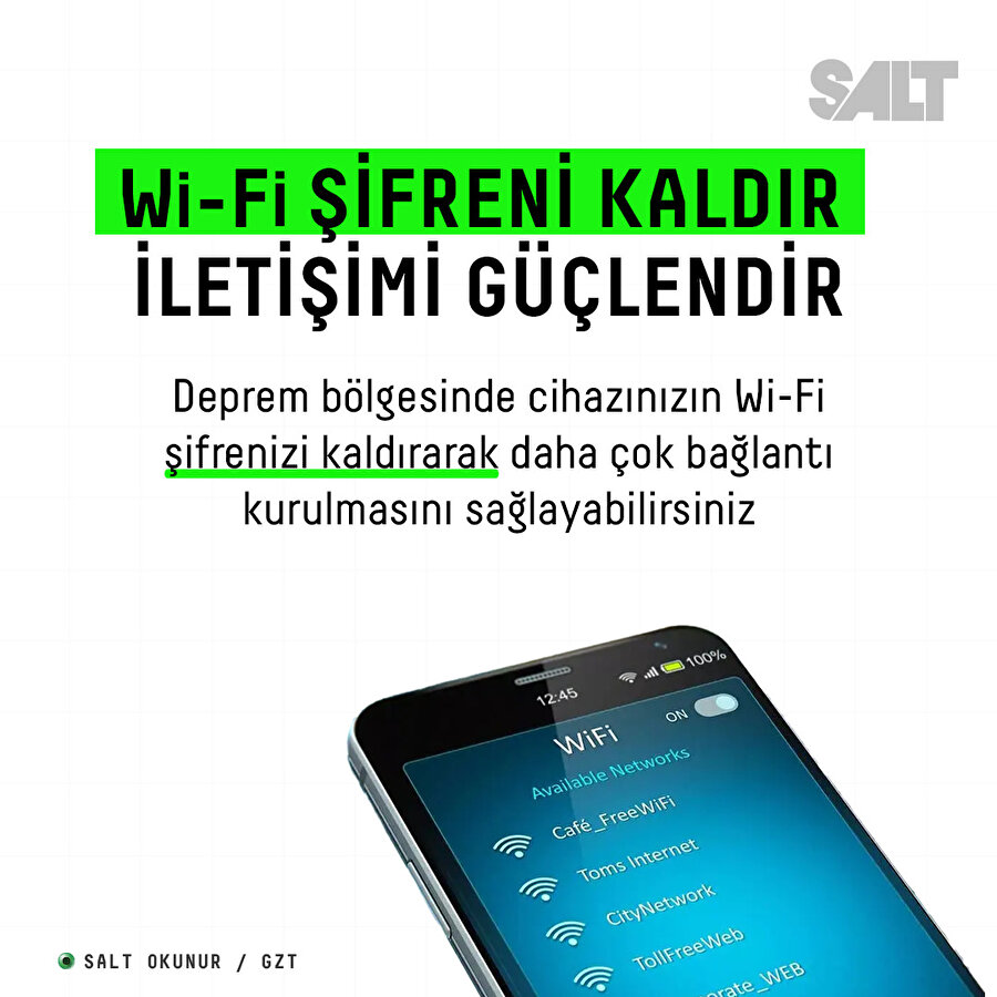 Deprem bölgesinde Wi-Fi şifreni kaldır, iletişimi güçlendir