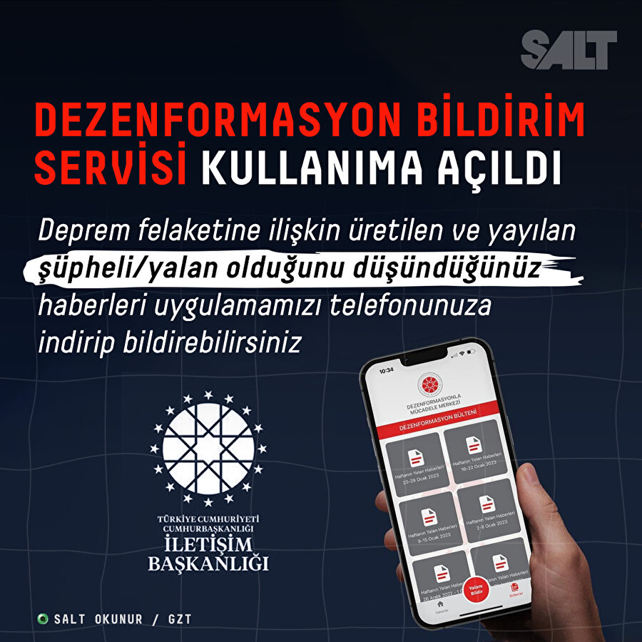 Deprem Dezenformasyon Servisi kullanıma açıldı