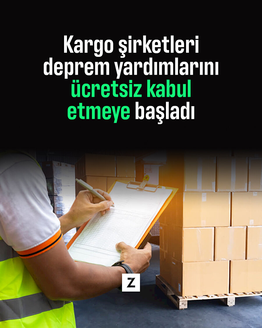 Kargo şirketleri deprem yardımlarını ücretsiz kabul etmeye başladı