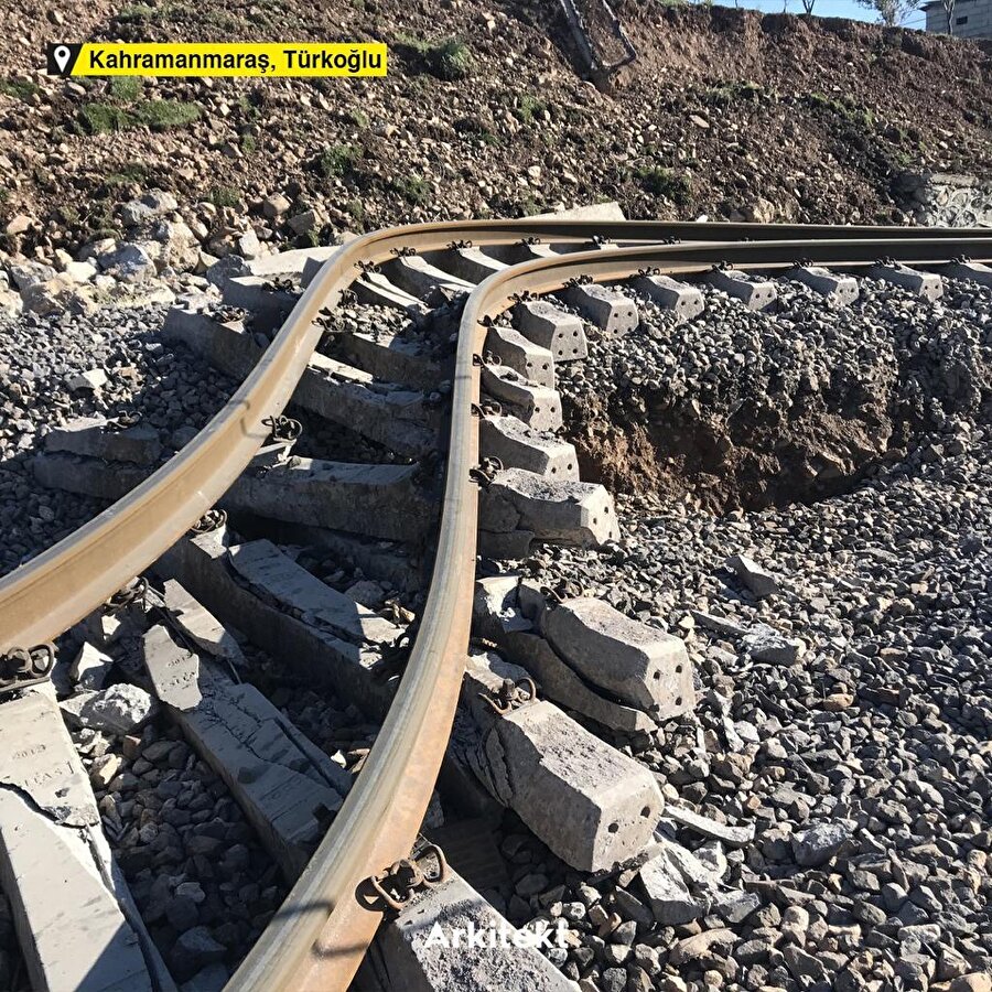  Kahranmaraş’taki tren rayının son hali 
