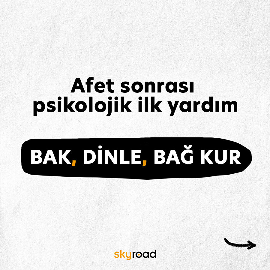 Afet sonrası psikolojik ilk yardım 🤗