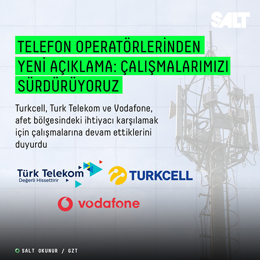 Telefon operatörlerinden açıklama: Çalışmalarımızı sürdürüyoruz