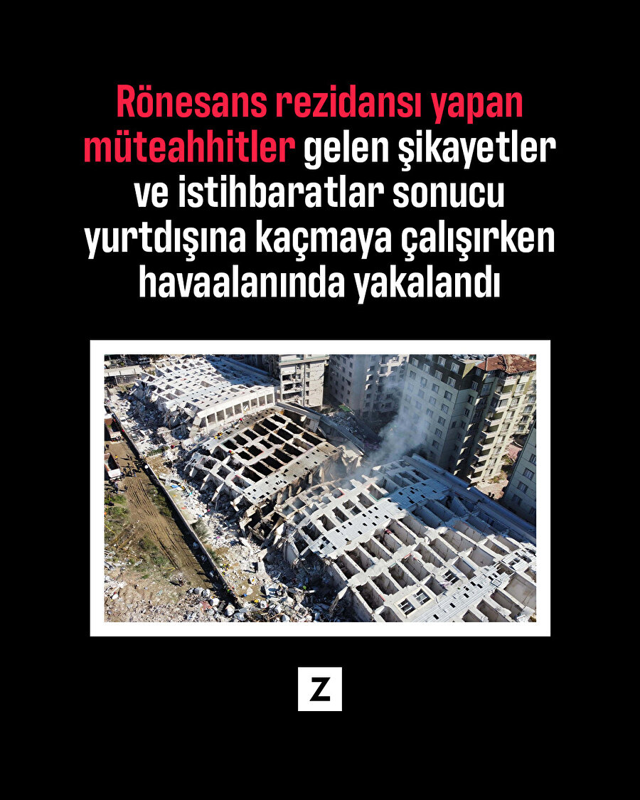 Rönesans rezidansın mimarı yurt dışına kaçmak isterken yakalandı