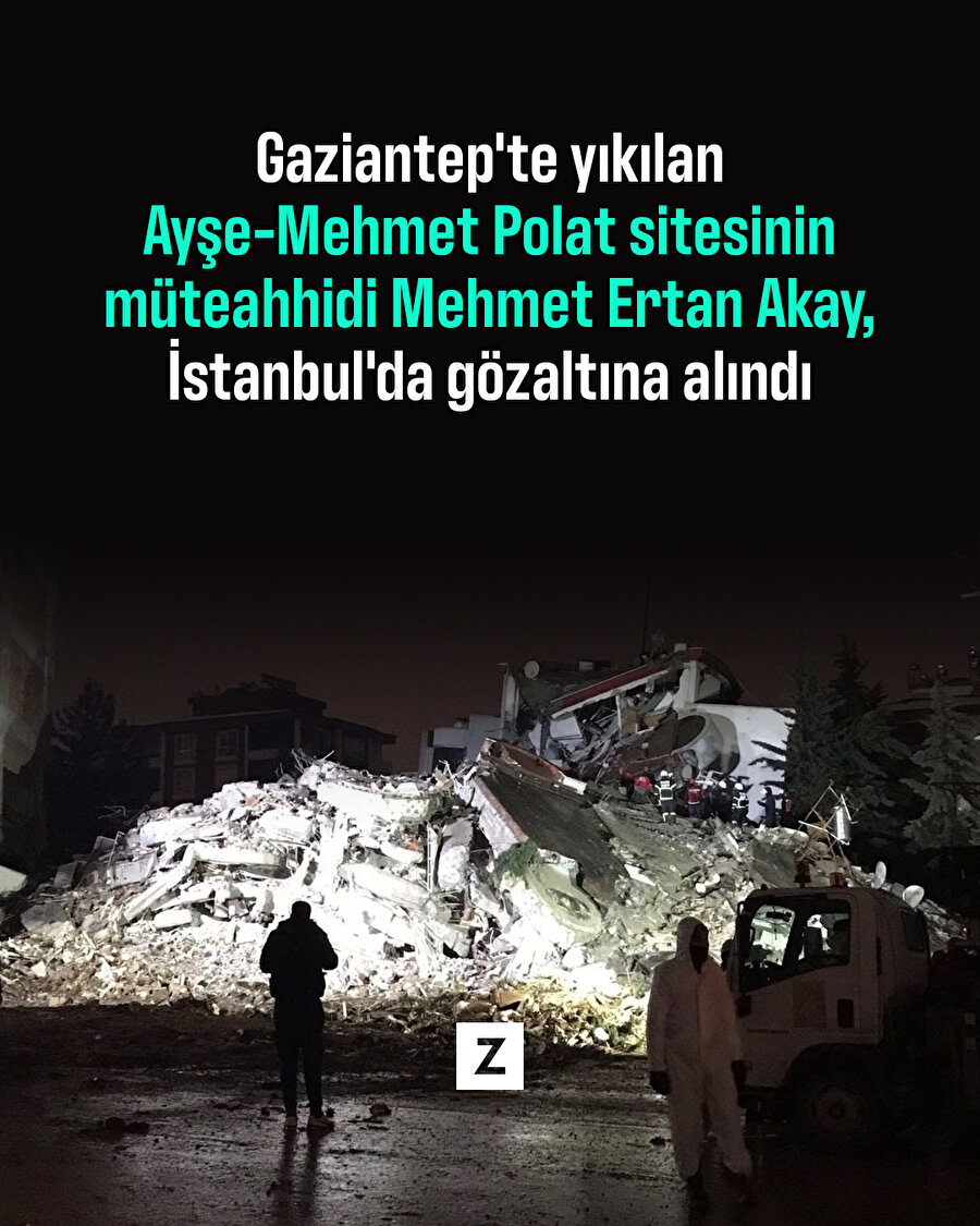 Depremde yıkılan bir sitenin müteahhidi Mehmet Ertan Akay yakalandı