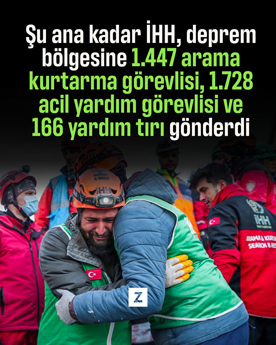 İHH deprem bölgesine 𝟭𝟲𝟲 𝘆𝗮𝗿𝗱ı𝗺 tırı gönderdi