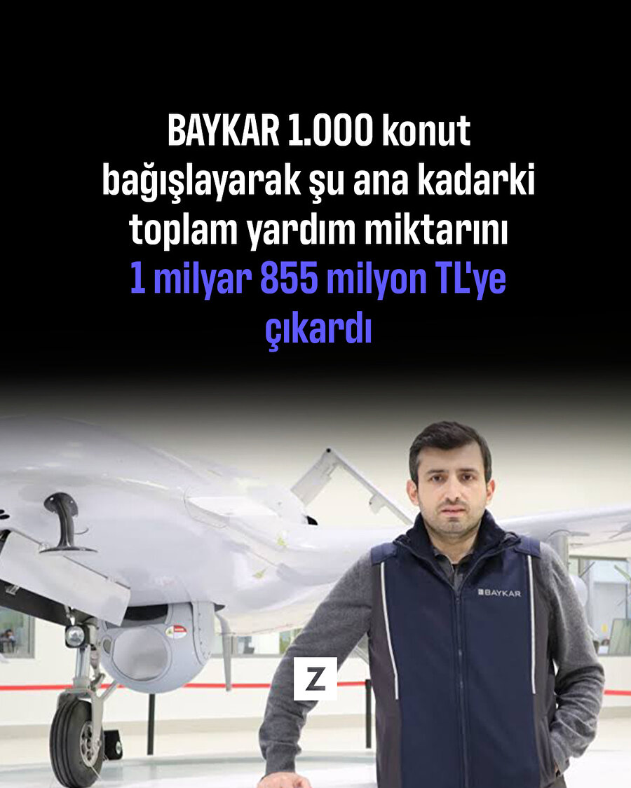 Baykar, deprem mağdurlarına 1000 konut bağışladı