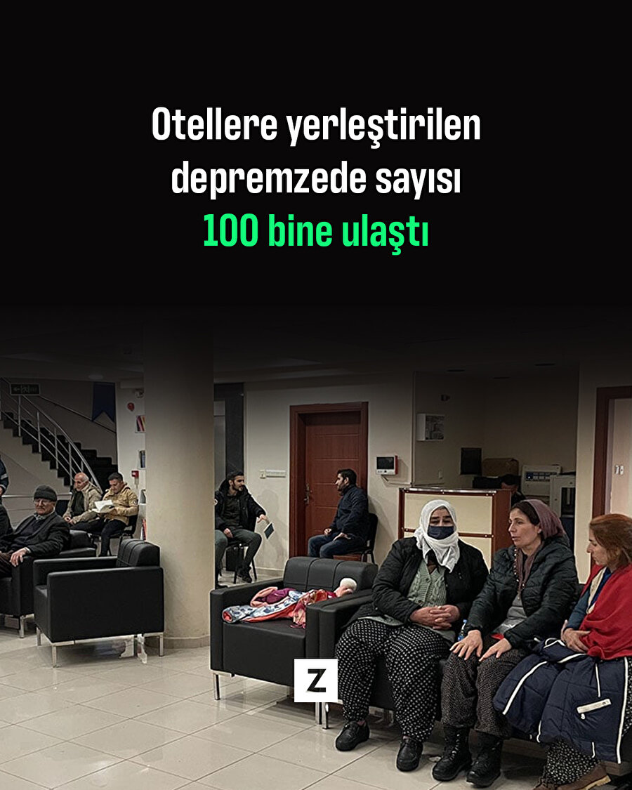 Otellere yerleştirilen depremzede sayısı 100 bine ulaştı