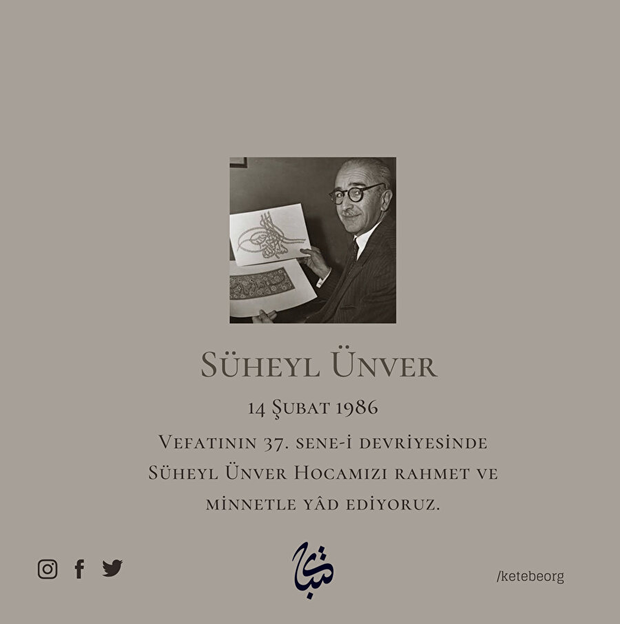 Vefatının 37. Sene-i Devriyesinde Süheyl Ünver Hocamızı Rahmet ve Minnet Yâd Ediyoruz