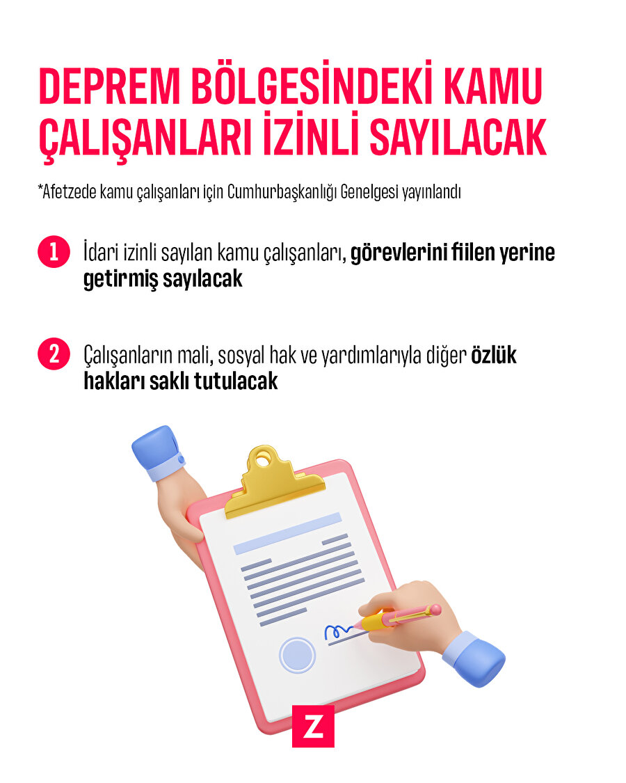 Afet bölgesindeki kamu çalışanlarına ilişkin genelge Resmi Gazete’de