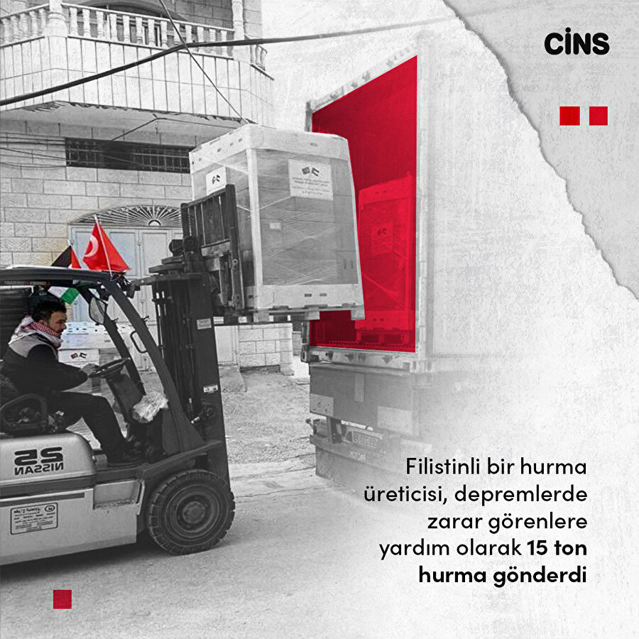 Depremzedelere 15 ton hurma gönderdi