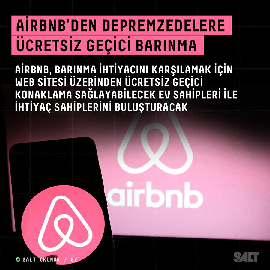 Airbnb'den depremzedelere ücretsiz geçici barınma