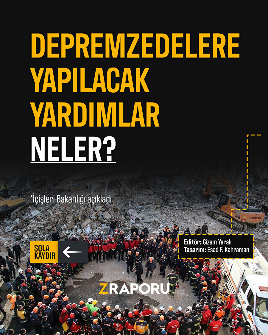 Depremzedelere yapılacak yardımlar neler?