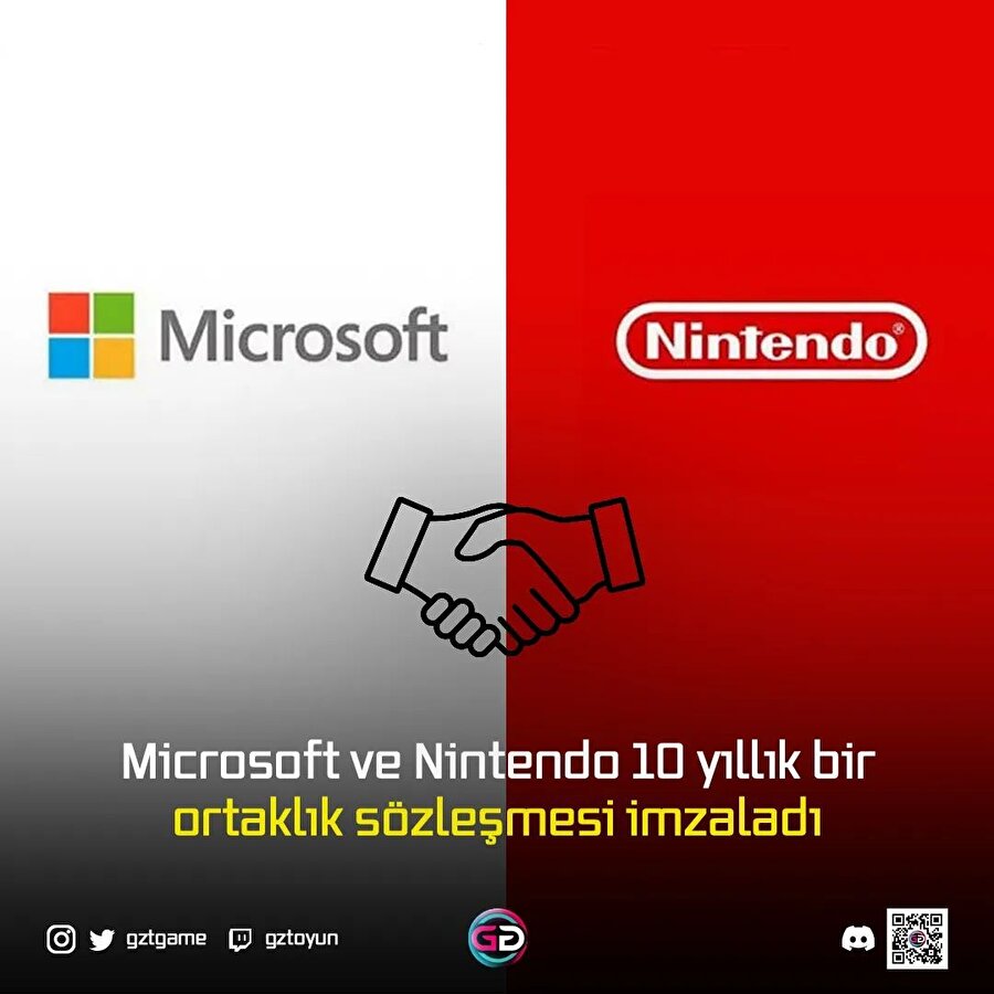 Microsoft ve Nintendo 10 yıllık ortaklık yapacak