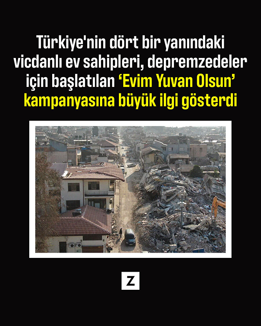 ‘Evim Yuvan Olsun’ kampanyasına büyük ilgi 