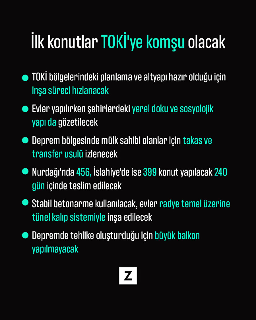 İlk konutlar TOKİ'ye komşu olacak