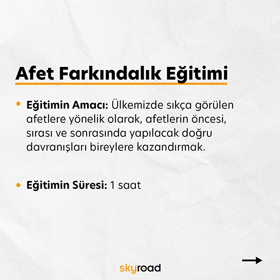 Afet Farkındalık Eğitimi 📌