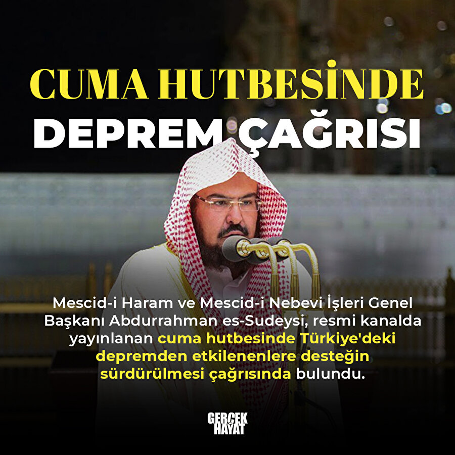 Cuma hutbesinde deprem çağrısı