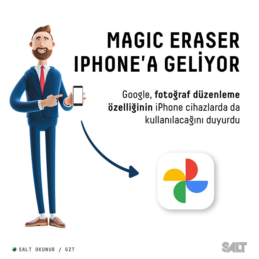 iPhone kullanıcıları da Magic Eraser'ı kullanabilecek