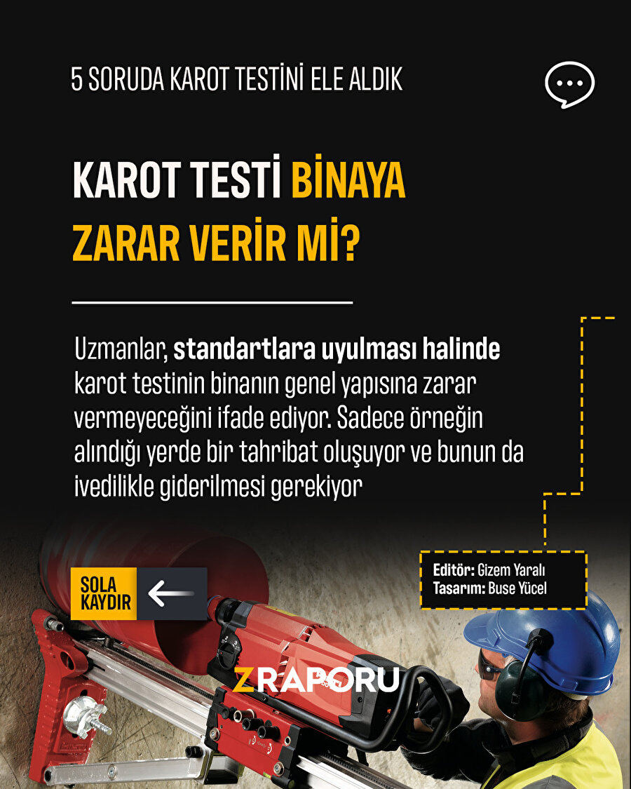 Karot testi binaya zarar verir mi?