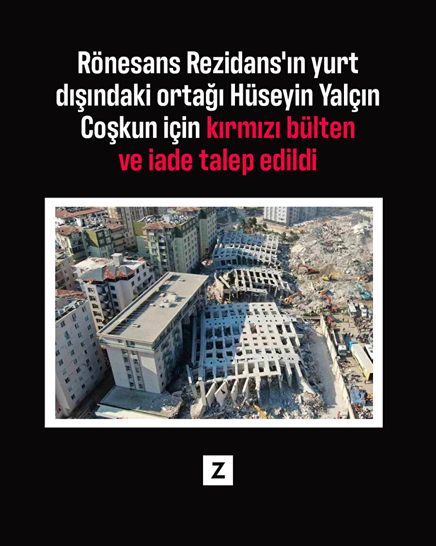 Rönesans Rezidans'ın ortağı için kırmızı bülten ve iade talebi