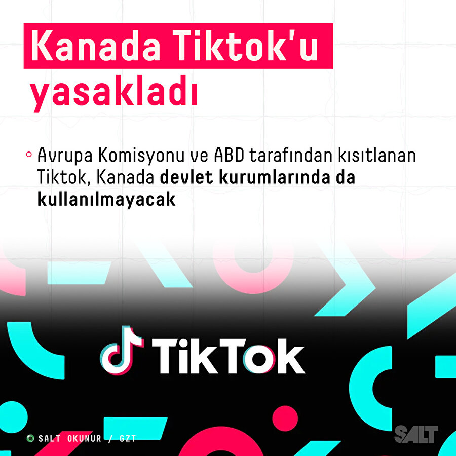 Kanada Tiktok'u yasakladı