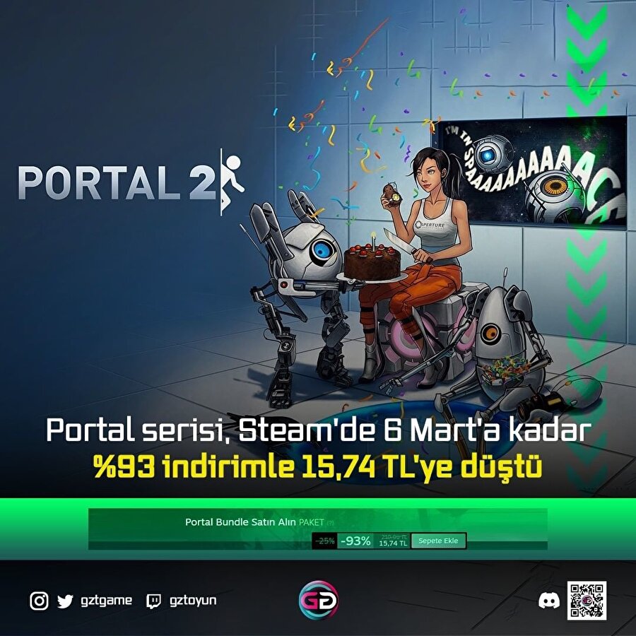 Portal serisi indirime girdi