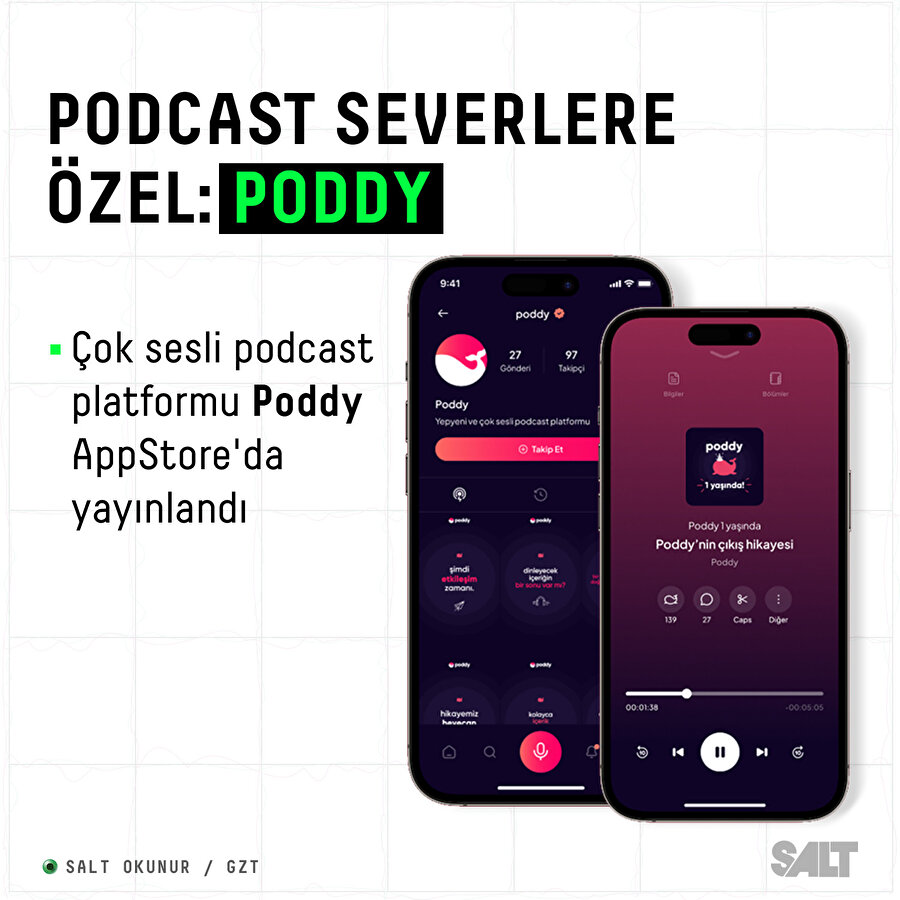 Podcast severler buraya: Poddy