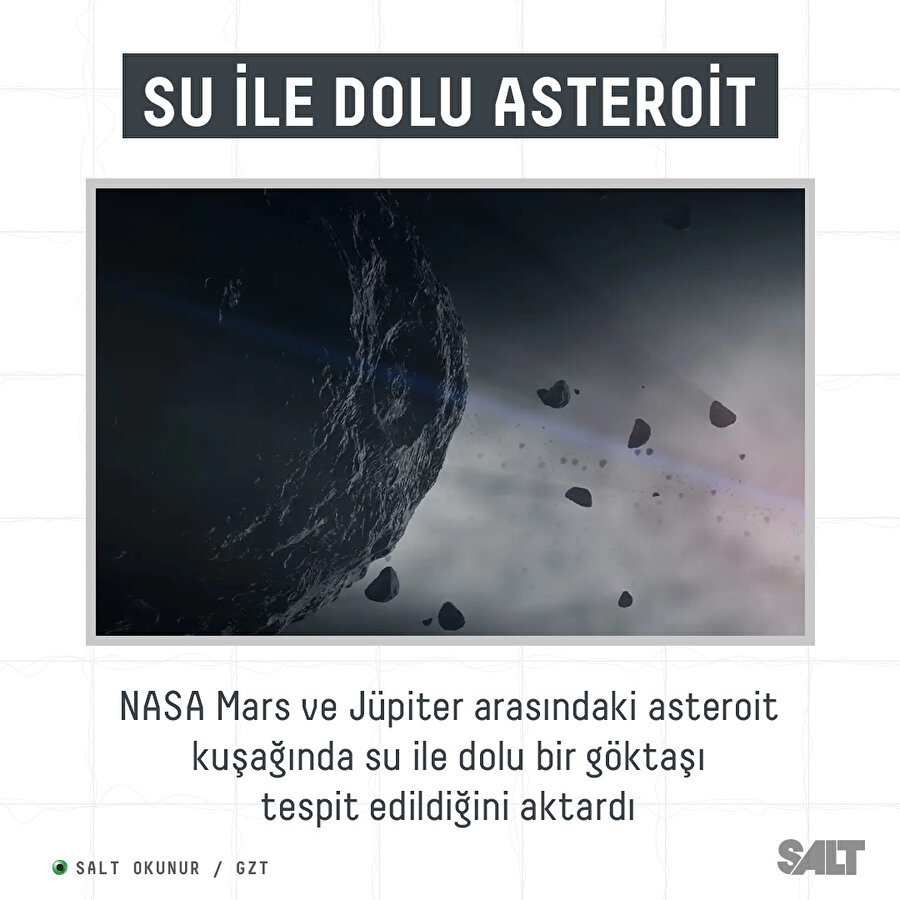 NASA: Su ile dolu asteroit bulundu