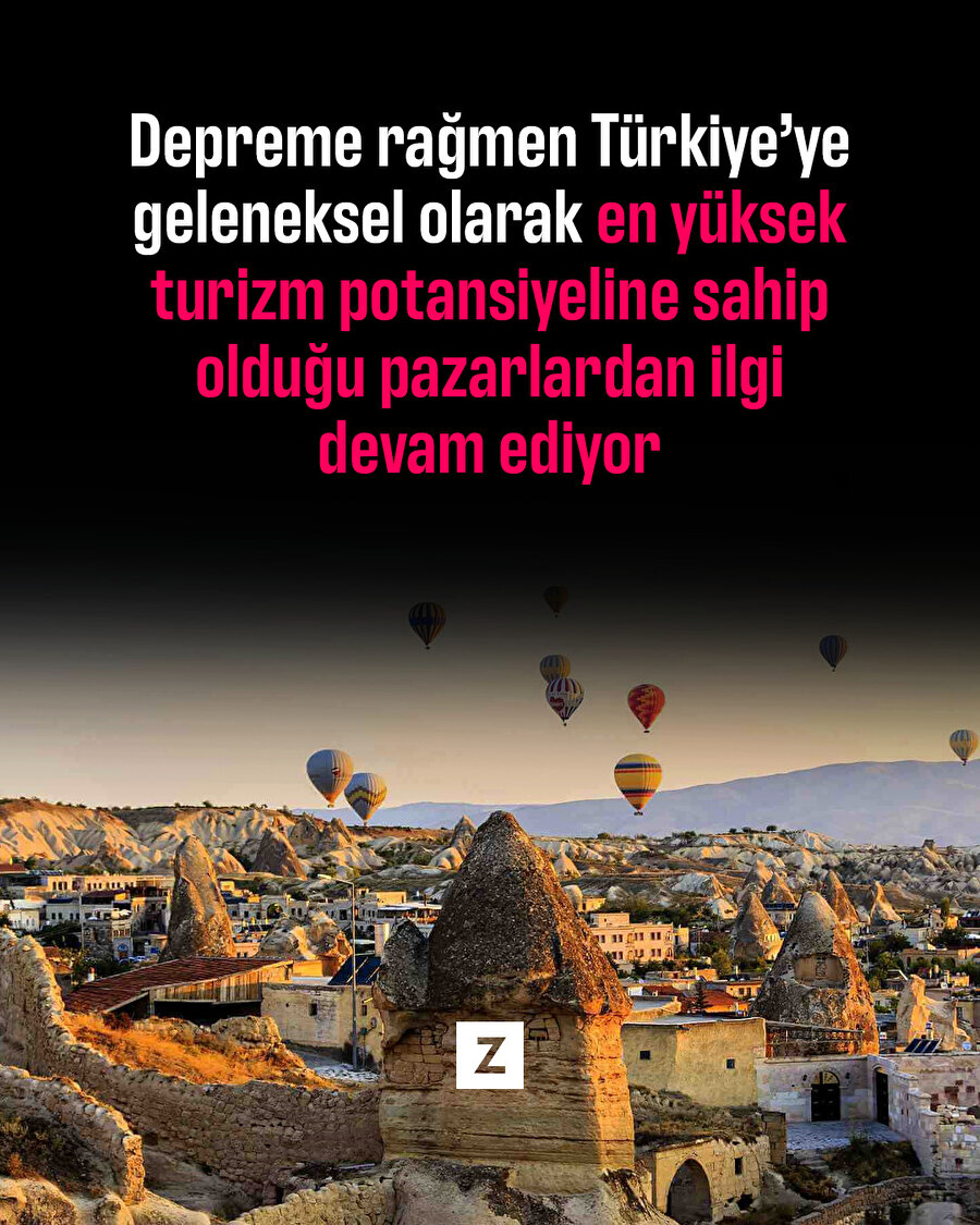 Türkiye depreme rağmen turist çekmeyi sürdürüyor