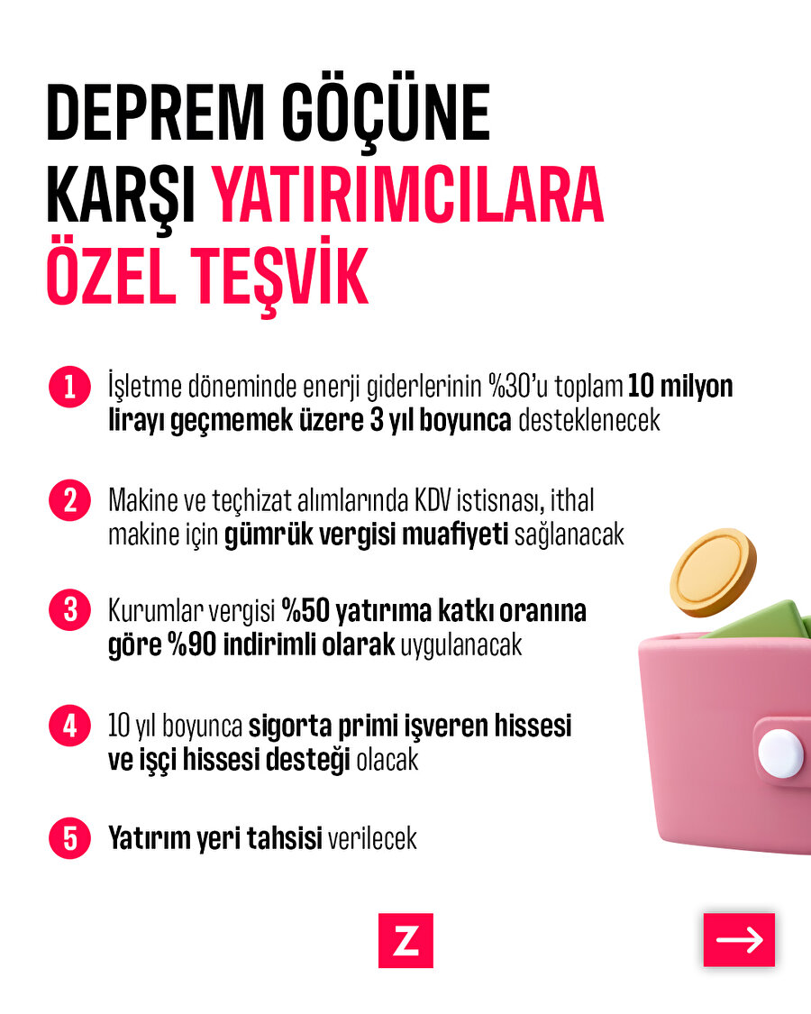 Deprem göçüne karşı yatırımcılara özel teşvik