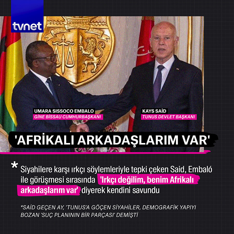 Kays Said'den ırkçılık savunması: Benim Afrikalı arkadaşlarım var