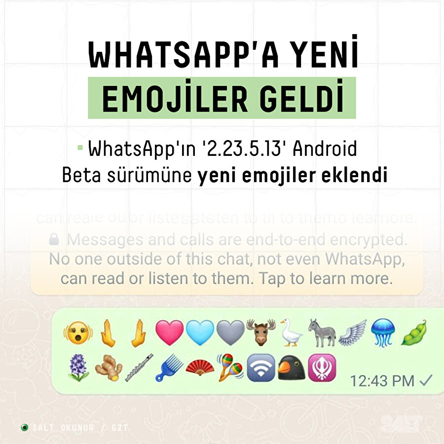 WhatsApp'a yeni emojiler geldi