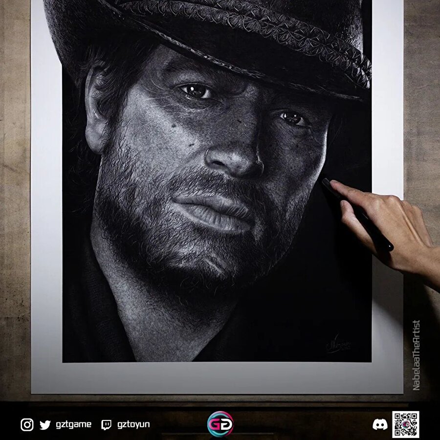 83 saatte çizilen Arthur Morgan 